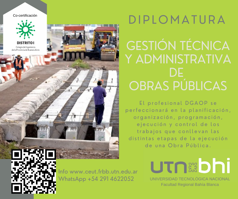 Diplomatura en Gestión Técnica y Administrativa de Obras Públicas